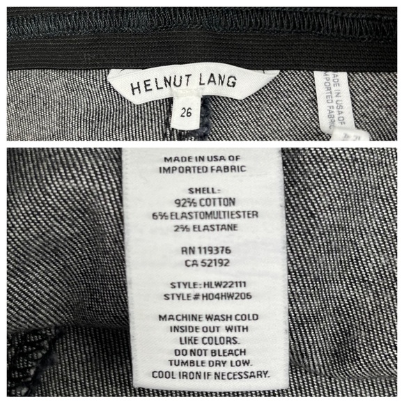 HELMUT LANG Pull On Crop Flare Black Neutral Minimalist Y2k Jeggings Goth Boho - Picture 10 of 12